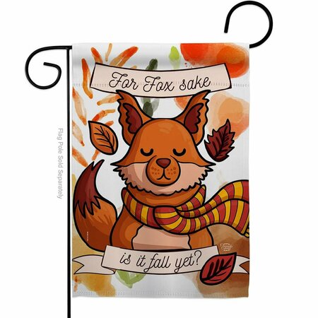 CUADRILATERO 13 x 18.5 in. Fox Sake Fall Yet Garden Flag with Harvest & Autumn Double-Sided  Vertical Flags CU3898623
